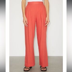 Dynamite Heidi Wide Leg Linen Pull-On Pants in pink